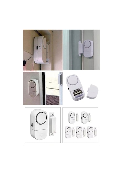 5 Adet Cam Pencere Kapı Pvc Engelleyici Güvenlik Ürünleri Manyetik Alarm Set