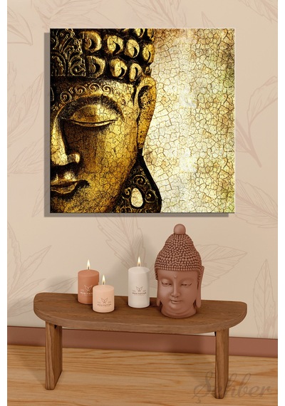 Karetekli Kanvas Duvar Tablosu Modern Salon Mutfak Yatak Odası Ofis Vintage Buddha