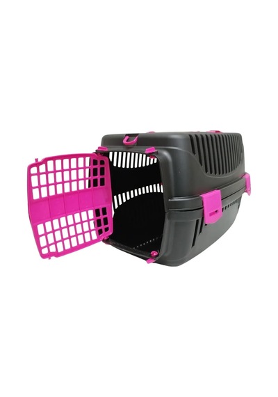Kedi Köpek Evcil Hayvan Taşıma Çantası Box Orta Boy Çok Fonksiyonlu Siyah-pembe