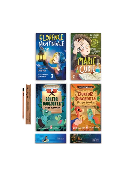 Timaş Çocuk Keşiflerle Dünya Tarihi Doktor Dinozorla Ateşe Yazıya Yolculuk Haydi Kurtaralım Dünyayı Set 4 Kitap