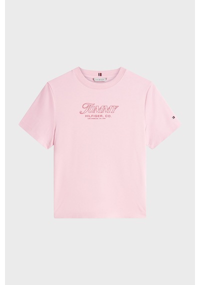 Tommy Hilfiger Bayan T Shirt Ww0ww48707 Tpg Açık Pembe Açık Pembe