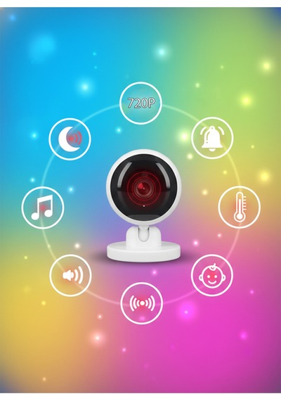Wearfitpro 720p Hd Akıllı Bebek Kamerası & Video Monitörü Gece Görüşlü, Ninni Özellikli, Çift Yönlü Ses