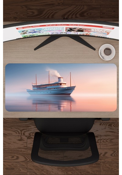 Gemi Ship Kaymaz Dikişli Kauçuk Oyuncu Mousepad V5 - 70x30 Xl Gaming Mouse Pad Fare Altlığı
