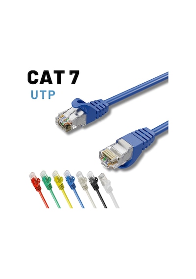 Irenıs Mavi 5 Metre Cat7 Utp Ethernet Network İnternet Lan Ağ Kablosu