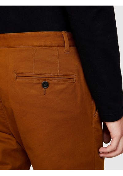 Sisley Esnek Slim Fit Chino Pantolon Erkek Kahverengi Pantolon - 323a4jgcsf03e