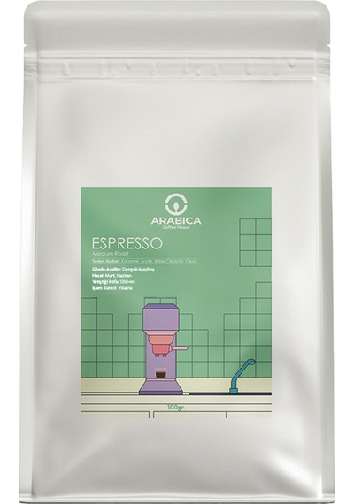 Espresso Kahve 100g Çekirdek Kahve Taze Kavrulmuş Çekirdek