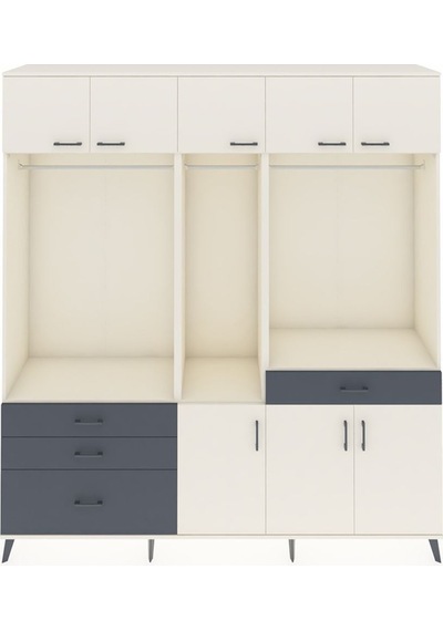 Hyperion Dolap 8 Raflı 4 Çekmeceli 3 Askılı 220x44x243 Aytaşı-aytaşı/antrasit Çok Renkli Hyperion Dolap 8 Raflı 4 Çekmeceli 3 Askılı 220x44x243 Aytaşı-aytaşı/antrasit Çok Renkli
