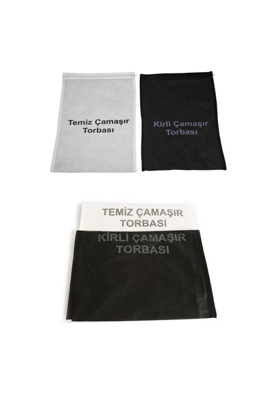 Temiz Kirli Çamaşır Torbası Kumaş Beyaz 40 X 30 Tr Diğer