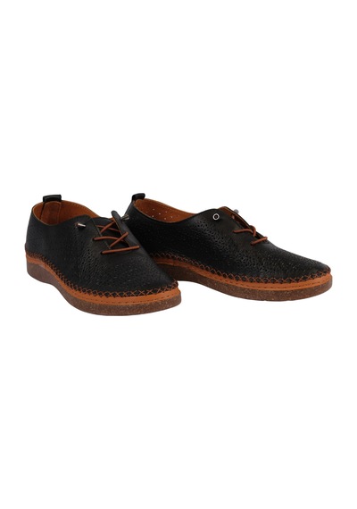 Napa Shoes Kadın Hakiki Deri Konforlu Nefes Alan Esnek Tabanlı Ayakkabı Napa-8208l Siyah