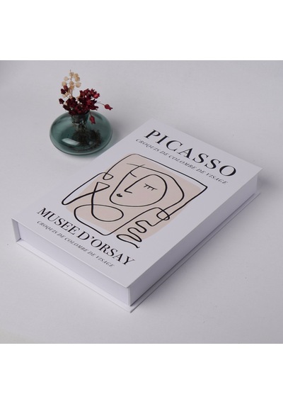 Kitap Görünümlü Dekoratif Kutu Picasso, İskandinav Tarzı Kitap Şeklinde Saklama Kutusu