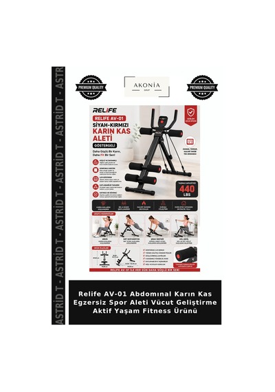 Relife Av-01 Abdomınal Karın Kas Egzersiz Spor Aleti Vücut Geliştirme Aktif Yaşam Fitness Ürünü
