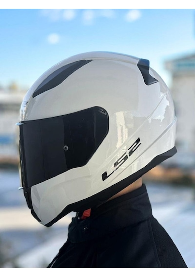 LS2 Rapid 2 Siyah Vizörlü Beyaz Kask