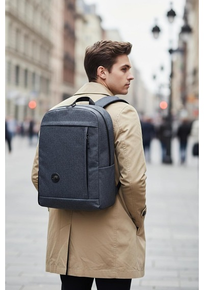 Mypolo Premium 15.6 Slim Laptop Sırt Çantası, Günlük Sırt Çantası, Orta Boy, Unisex, Darbe Emici Eva Korumalı, Su İtici Kumaş