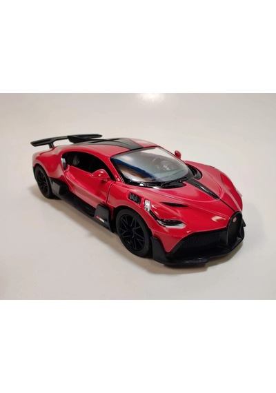 Kinsmart 1:36 Ölçek Metal Bugatti Divo Diecast Çek Bırak Araba Kırmızı