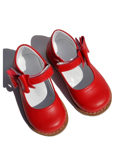 Cevoclub Kids Hakiki Deri Cırtlı Çocuk Ayakkabı Kırmızı Cv-340 Kırmızı