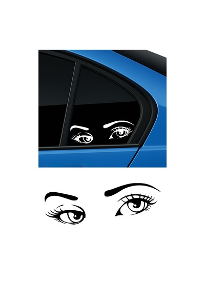 Göz Sticker, Oto Sticker, Motor Sticker, Modifiye Sticker 15x4 Cm