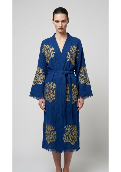 Brandsmiths Blue Ethereal Coral Kimono Sarı