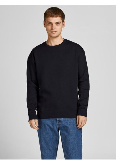 Jack & Jones Jack&Jones Bisiklet Yaka Siyah Erkek Sweatshirt 12208182 Siyah