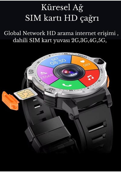Pg24 Sim Kartlı Kameralı Akıllı Saat 800mah Pil Wifi Gps 4g Android 64 Gb Dahili Hafıza