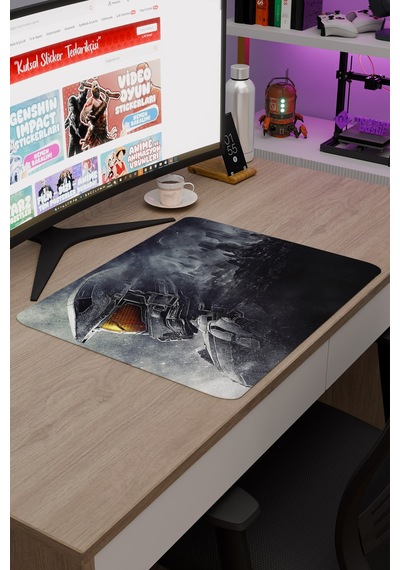 Halo Kaymaz Dikişli Kauçuk Oyuncu Mousepad V4 - 48x40 Xl Gaming Mouse Pad Fare Altlığı