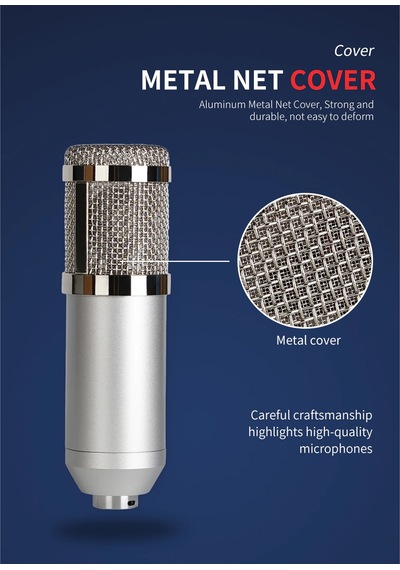 Jwin Rms-11bm800 Stüdyo Condenser Mikrofonu Stand ve Filtreli