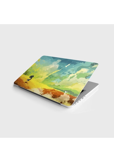 Laptop Sticker Notebook Pc Kaplama Etiketi Şemsiyeli Adam Çizim