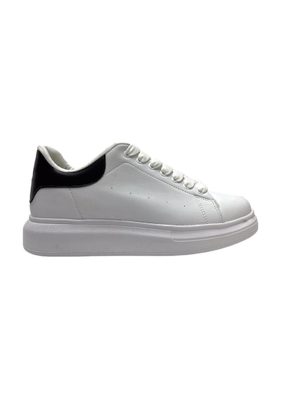 Unisex Yüksek Taban Günlük Spor Sneaker Ayakkabı Beyaz Siyah-beyaz Sıyah Beyaz - Siyah