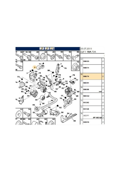 Motor Destek Takozu 406 407 806 1806.74-r55156-mh13115