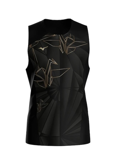 Mizuno Graphic Tank Erkek Kolsuz Tişört Siyah / Desenli Çok Renkli
