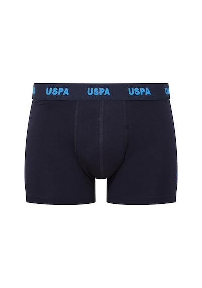 U.S. Polo Assn. Erkek Lacivert-Saks-Baskılı 3 Lü Boxer-Lacivert-Saks-Baskılı