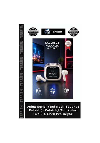 Delux Serisi Yeni Nesil Seyahat Kulaklığı Kulak İçi Thinkplus Tws 5.4 Lp70 Pro Beyaz