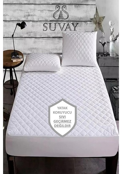 Kapitone Fitted Yatak Koruyucu Alez Tek Ve Çift Kişilik Kapitoneli Pamuklu Yatak Alezi 9 Farklı Ebat 90x190 Genel