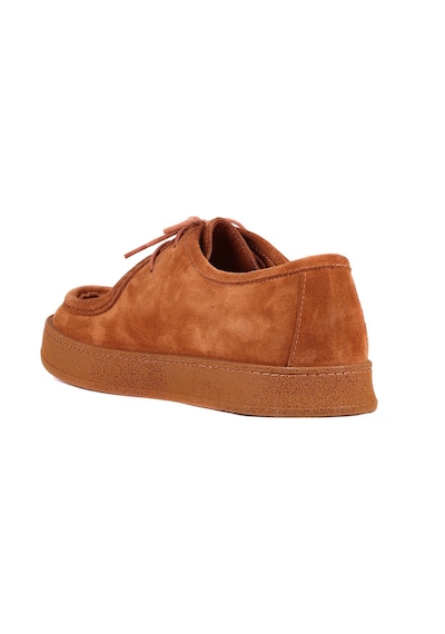 Shoetyle - Taba Süet Bağcıklı Erkek Günlük Ayakkabı 610-1004-1297 Taba
