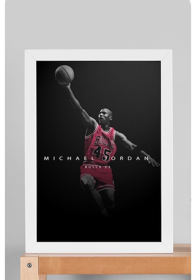 Michael Jordan Çerçeveli Tablo - Chicago Bulls Nba Posteri Tablo