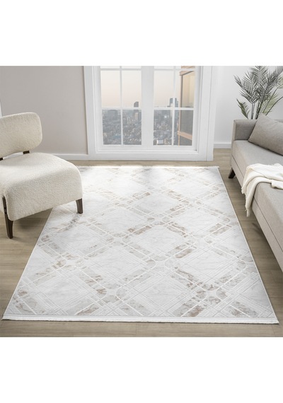 Mariesse Home Aspendos Akrilik Dokuma Salon Mutfak Koridor Kesme Yolluk Dokuma Makine Halısı 5117-kahve