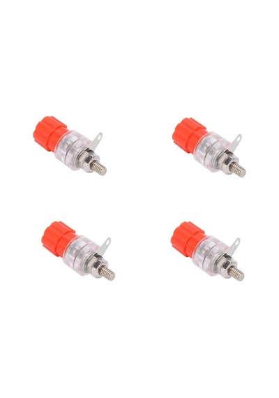 Şeffaf 4mm Büyük Boy Banana Born Klemens, 24a, 4 Adet, Kırmızı, Ic-240b Genel