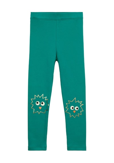 Lovetti Koyu Yeşil Kız Çocuk Crazy Eyes Baskılı Şardonlu Tayt 9347Y017 Koyu Yeşil