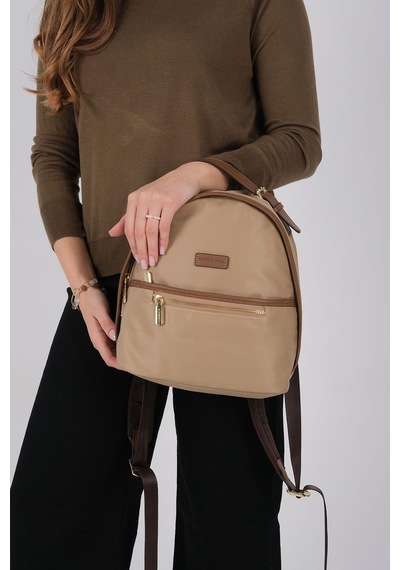 Silver Polo Sp1212 Kadın Sırt Çantası Saten Vizon-camel