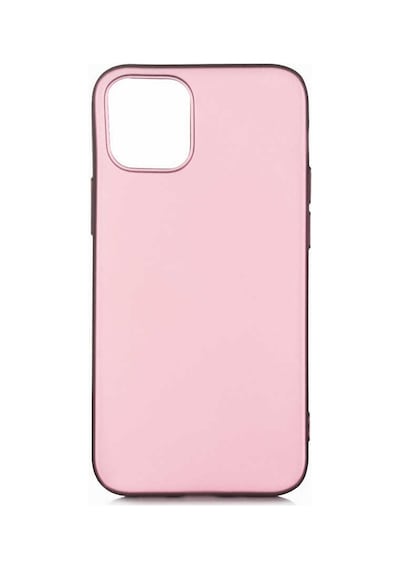 Noktaks - Apple Uyumlu iPhone 12 - Kılıf Mat Renkli Esnek Premier Silikon Kapak - Rose Gold