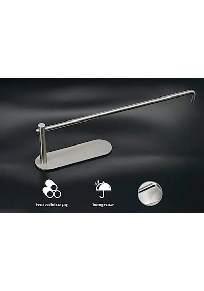 Paslanmaz Çelik Yapışkanlı Kağıt Havlu Askılığı, Modern Tasarım 16.5 x 12.2 x 11.2 CM