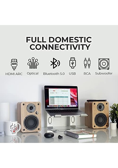 A4 Arc Aktif Hoparlör Siyah Hdmı Arc, Rca, Bluetooth, Optik, Usb, Sub Out