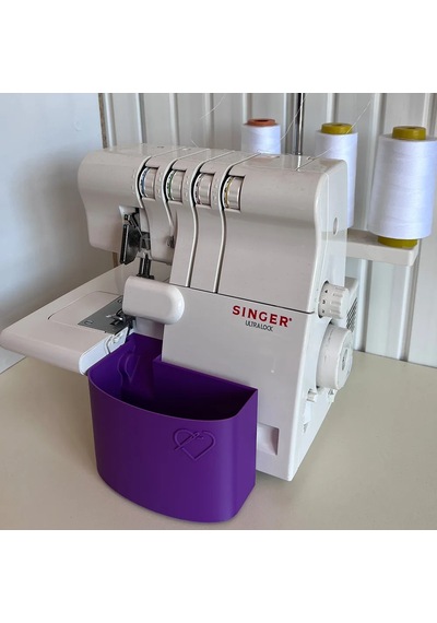 Singer Overlok Makinası Çöp Kutusu Xl Mor