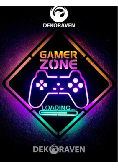 Gamer Zone Led Işıklı Tablo