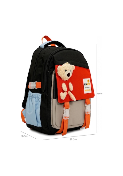 Wia Peluş Ayıcık Unisex Çocuk Kahve İlkokul Çantası