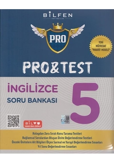 Bilfen 5.sınıf Pro&test İngilizce Soru Bankası Yeni Müfredat
