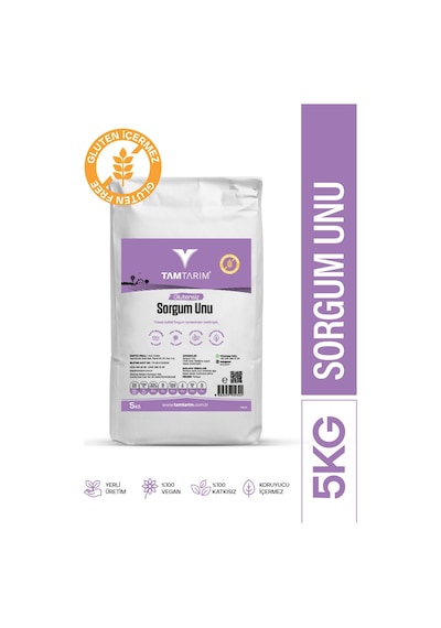 Tam Tarım Glutensiz Sorgum Unu 5 KG