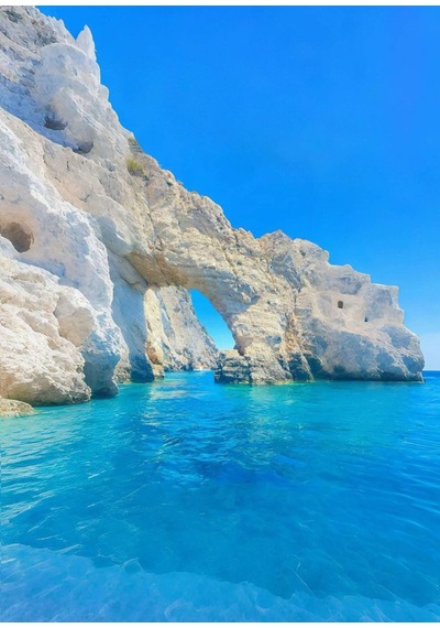 Doğal Kayalık Kemer Turkuaz Deniz Manzaralı Dekoratif Kanvas Tablo