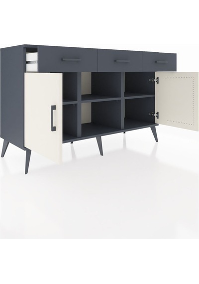 Hyperion Konsol 3 Raflı 3 Çekmeceli 3 Kapaklı 132x44x83 Antrasit-aytaşı/antrasit Aytaşı/antrasit Hyperion Konsol 3 Raflı 3 Çekmeceli 3 Kapaklı 132x44x83 Antrasit-aytaşı/antrasit Aytaşı/antrasit