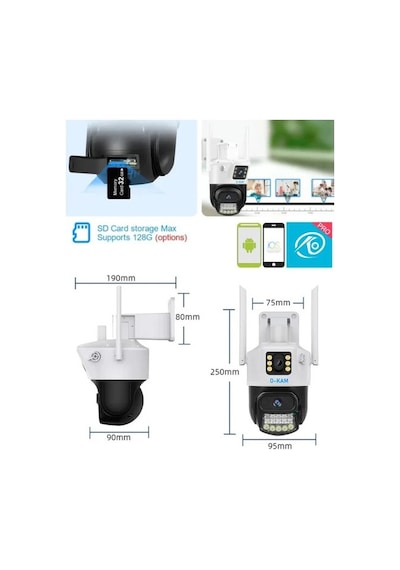 O-kam Kablosuz 6mp Wifi Ip Güvenlik Kamera Gece Görüşlü Hareketli