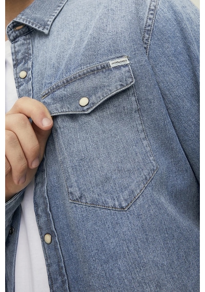 Jack & Jones Jjesheridan Shirt L/s Erkek Gömlek Lacıvert
